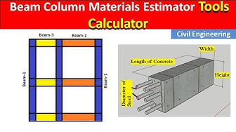 'Video thumbnail for Beam Column Estimator Tool | How to estimate materials required in a beam, column and slab'