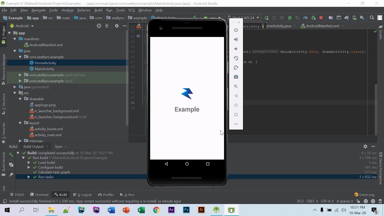 Video thumbnail for How To Create A Splash Activity In Android Studio | Android Developing