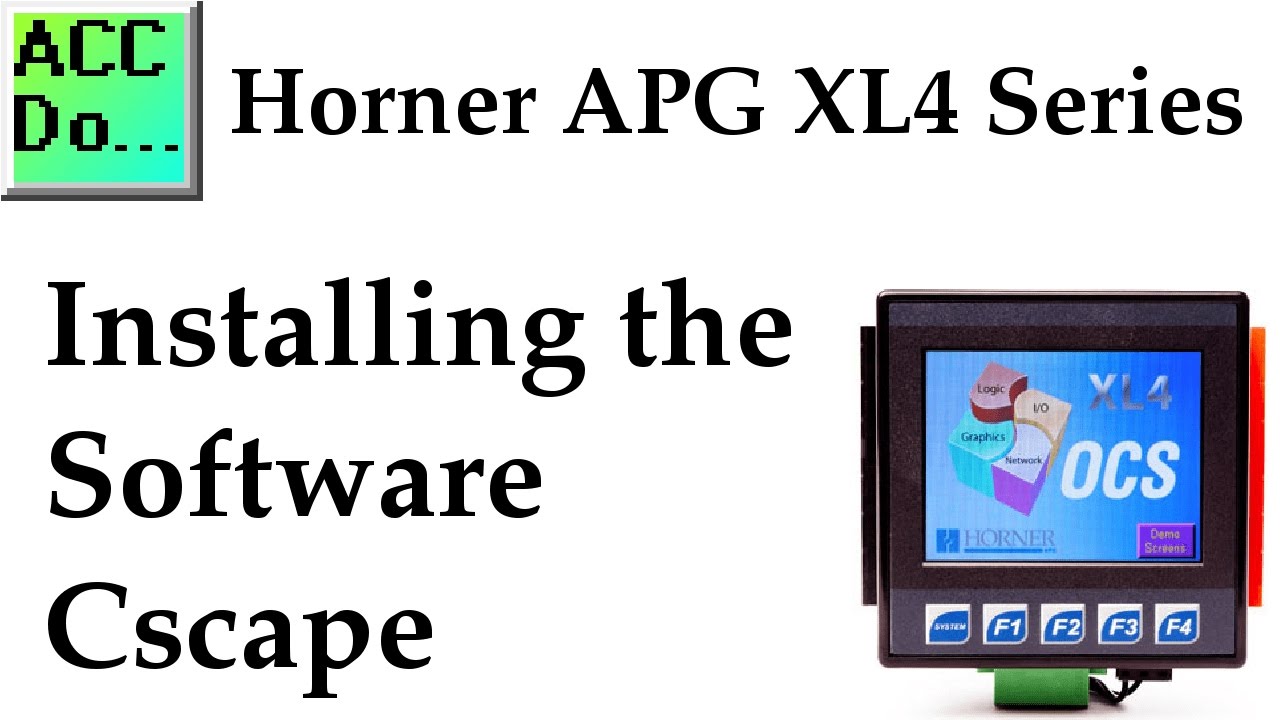 'Video thumbnail for Horner XL4 PLC Installing the Software Cscape'