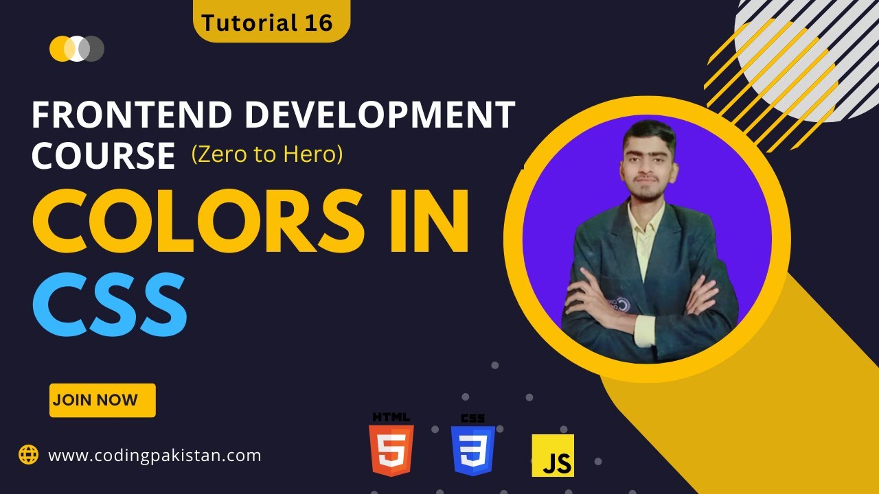 'Video thumbnail for Colors in CSS - How to use color properties in CSS - Frontend Development Course Tutorial 16'