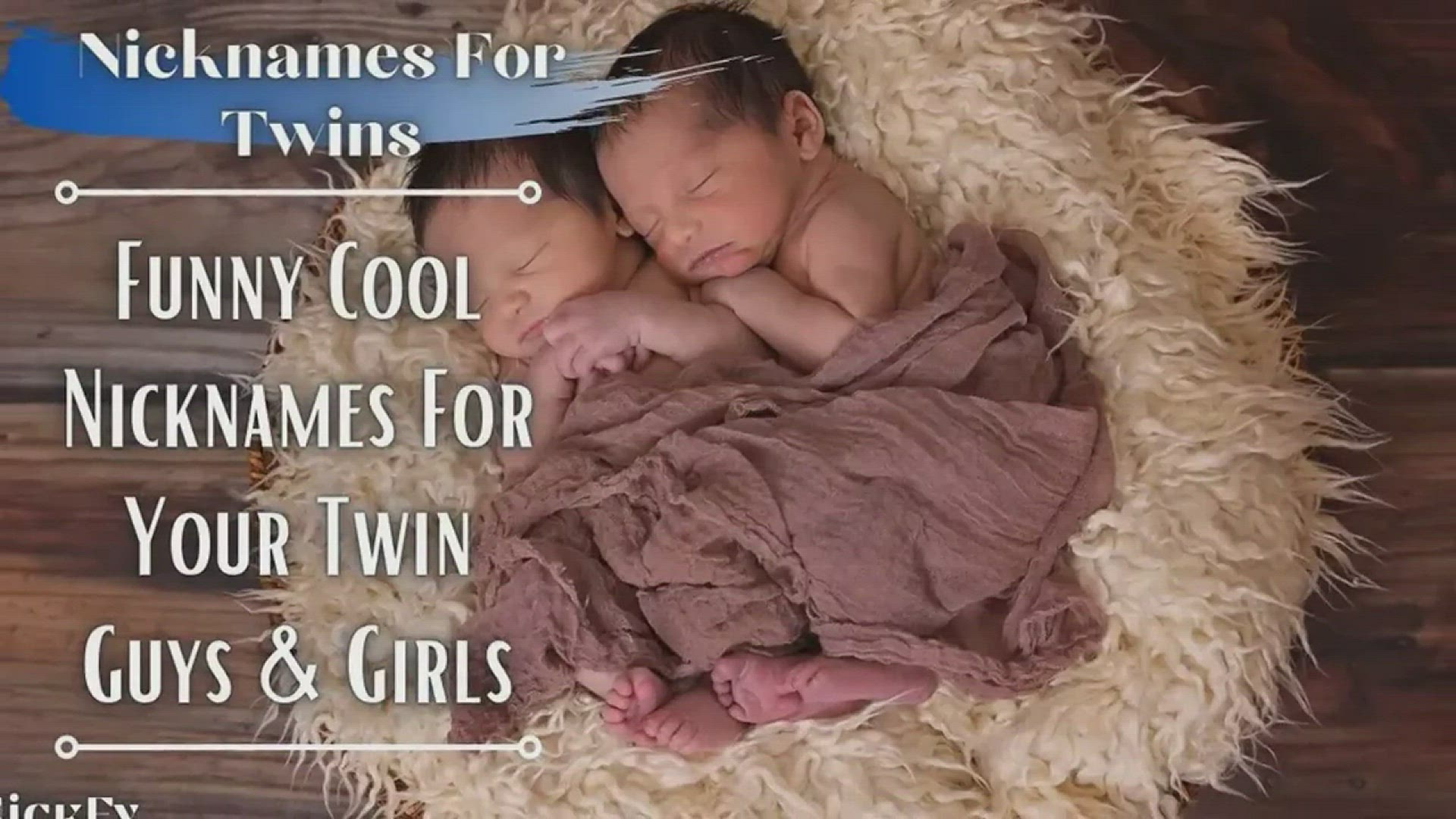'Video thumbnail for Nicknames For Twins | 505+ Funny Cute Nicknames For Twins'