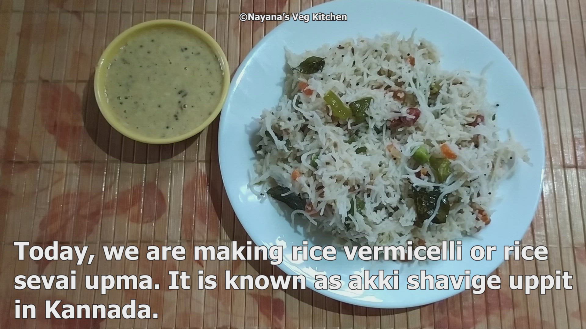'Video thumbnail for Quick Breakfast Recipe. Akki shavige uppittu. Rice Vermicelli - Sevai upma. ಅಕ್ಕಿ ಶ್ಯಾವಿಗೆ ಉಪ್ಪಿಟ್ಟು'