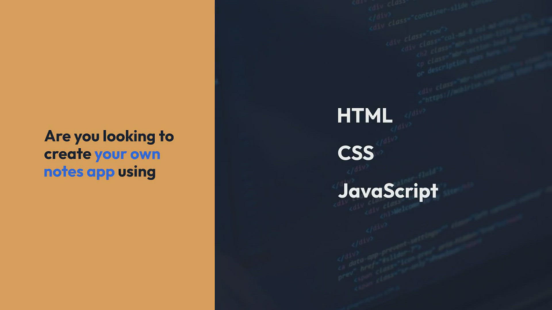 'Video thumbnail for Notes App Using HTML, CSS and JavaScript with [Source Code]'