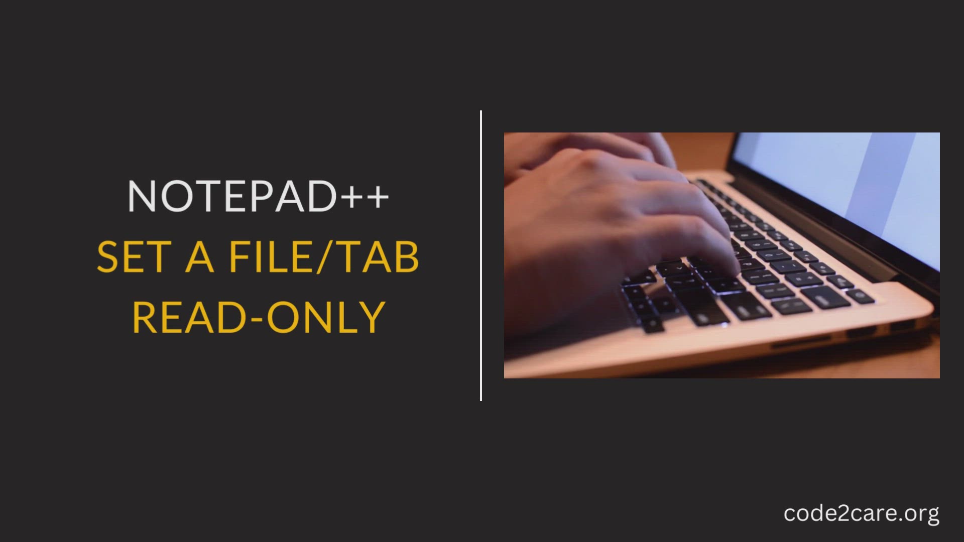 'Video thumbnail for Notepad++ set a file tab read-only'
