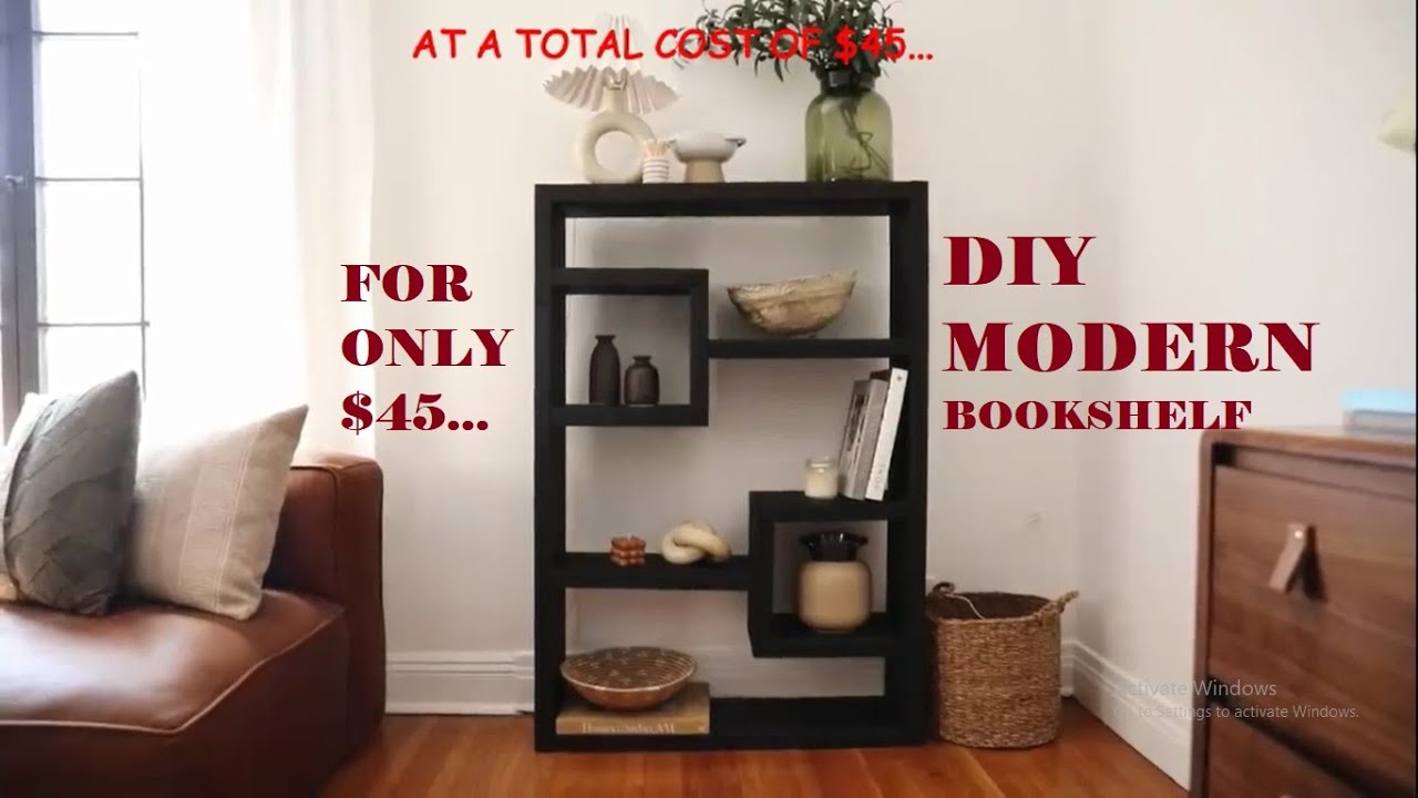 Video thumbnail for DIY Modern Bookshelf
