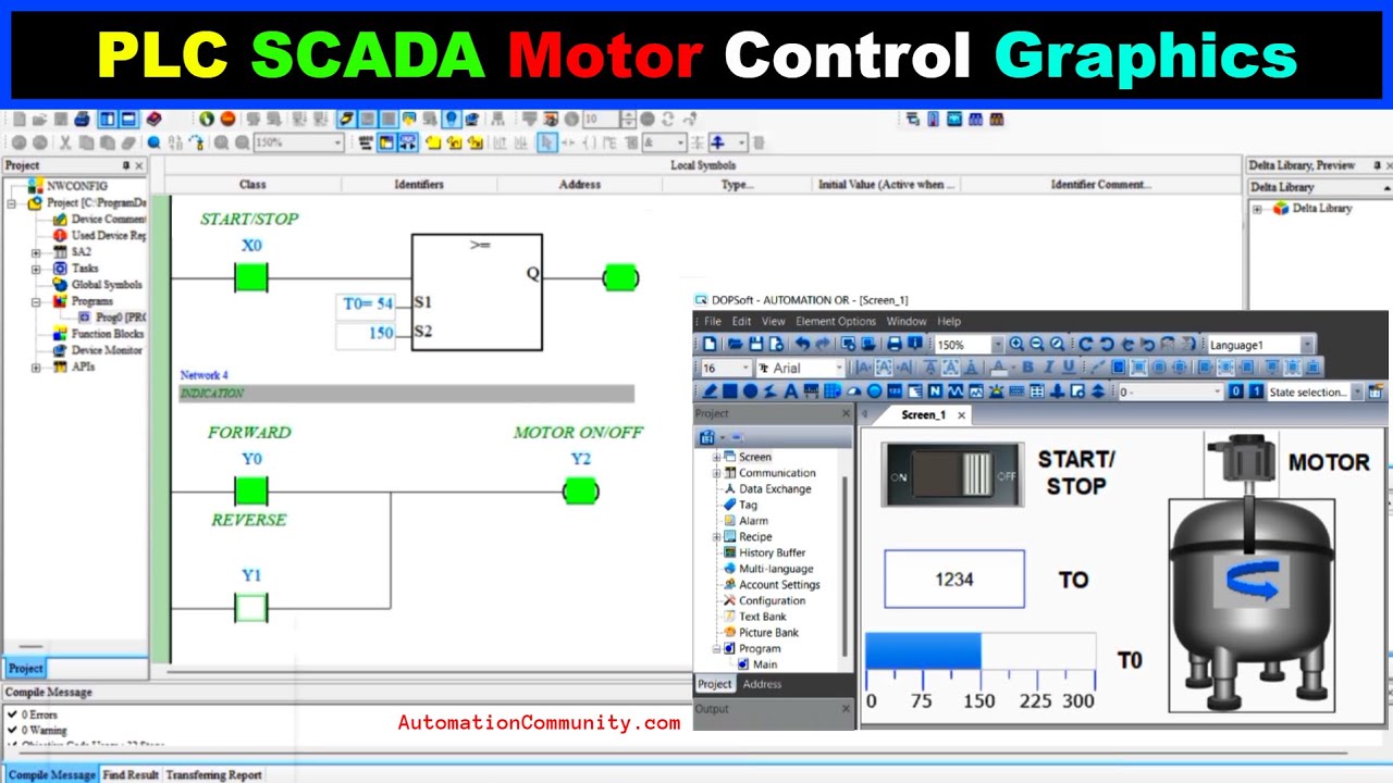 'Video thumbnail for PLC SCADA Motor Control - HMI Graphics Tutorials'