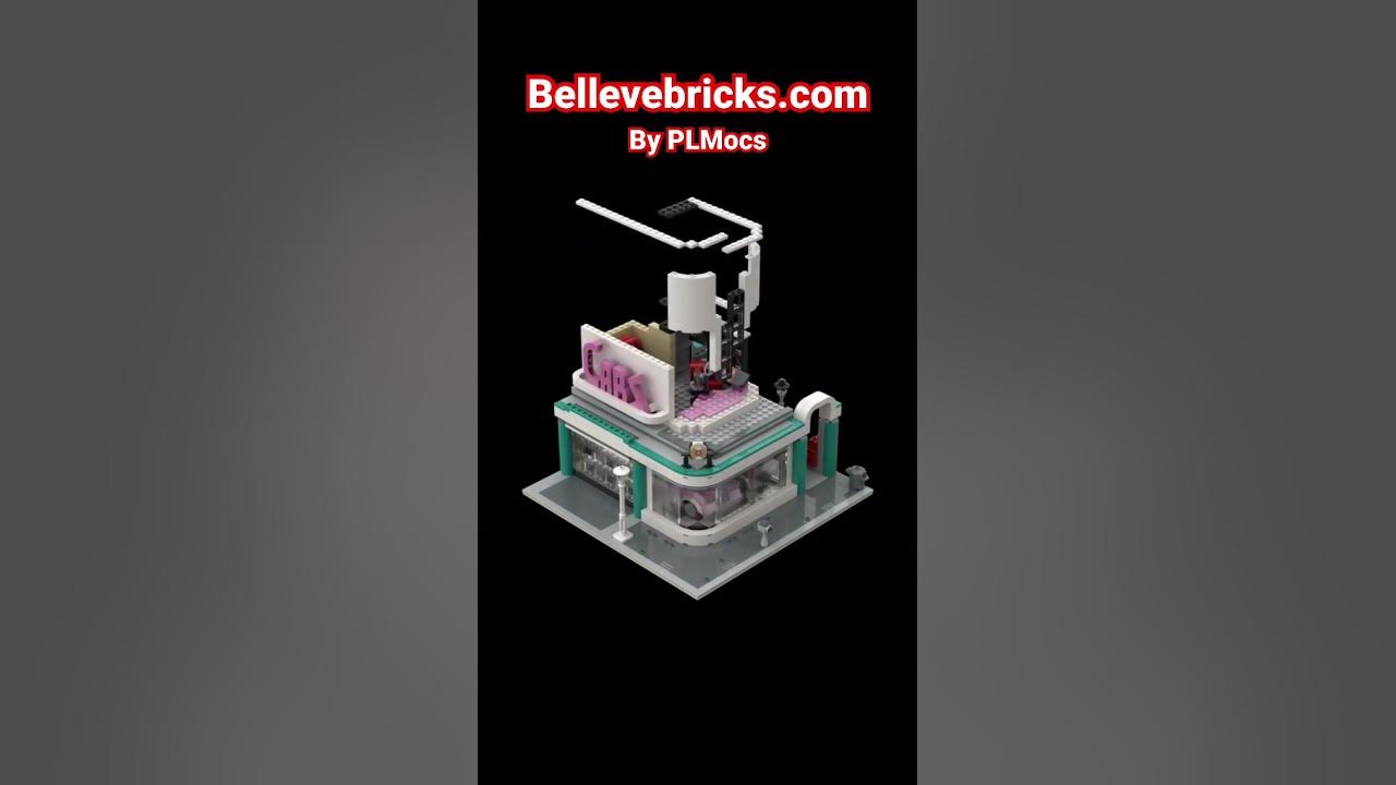 Video thumbnail for #LEGO City Modular Car Dealership – 10260 Downtown Diner Alternative Build #viralvideo #