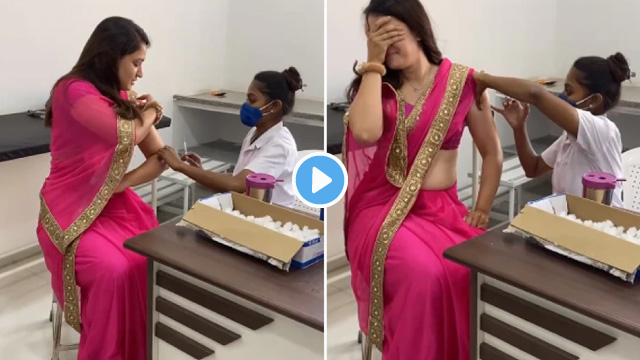 Video thumbnail for Beautiful Woman Getting Vaccine