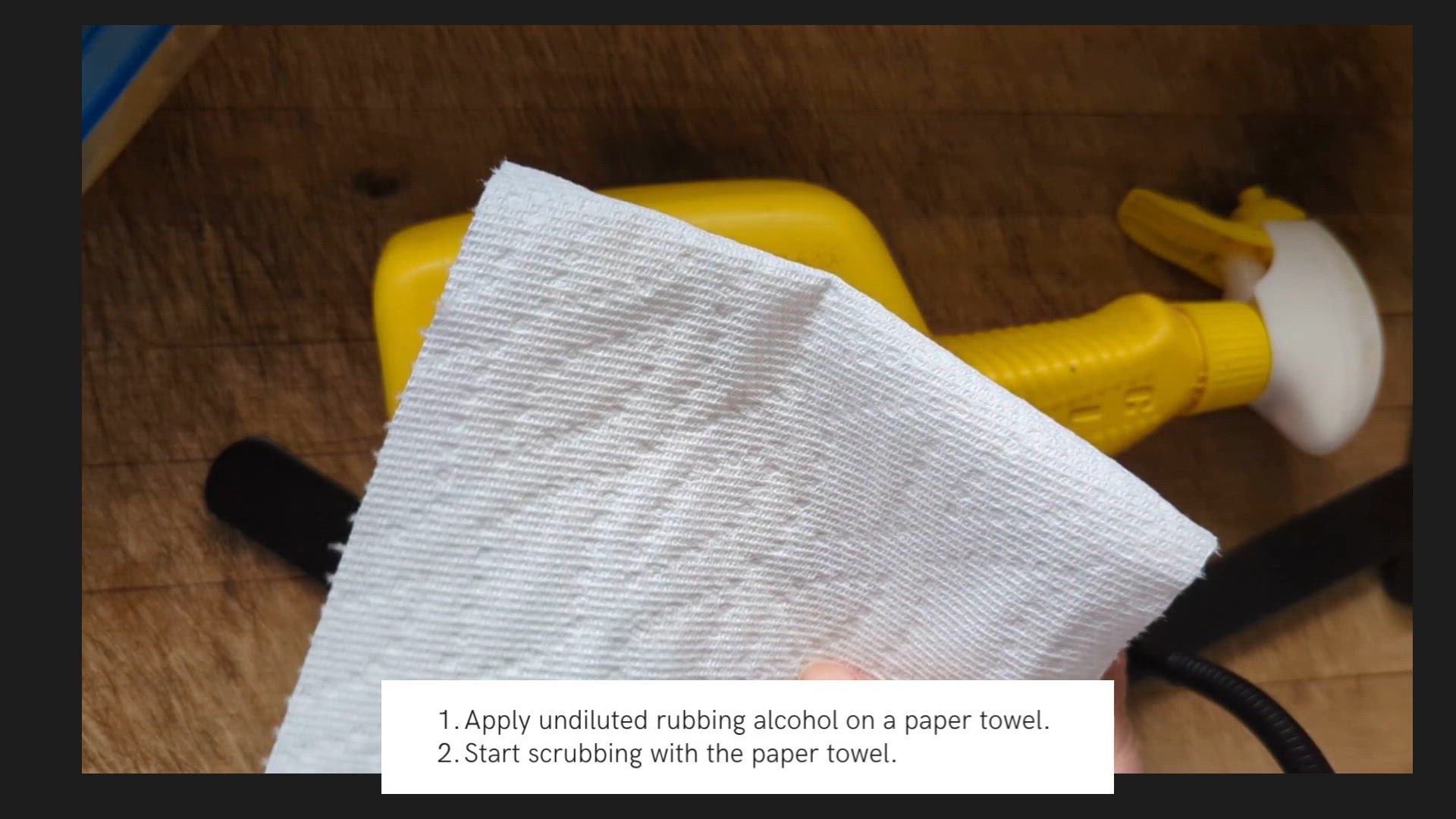 Video thumbnail for How to use Rubbing Alcohol to remove sticky residue from plastic