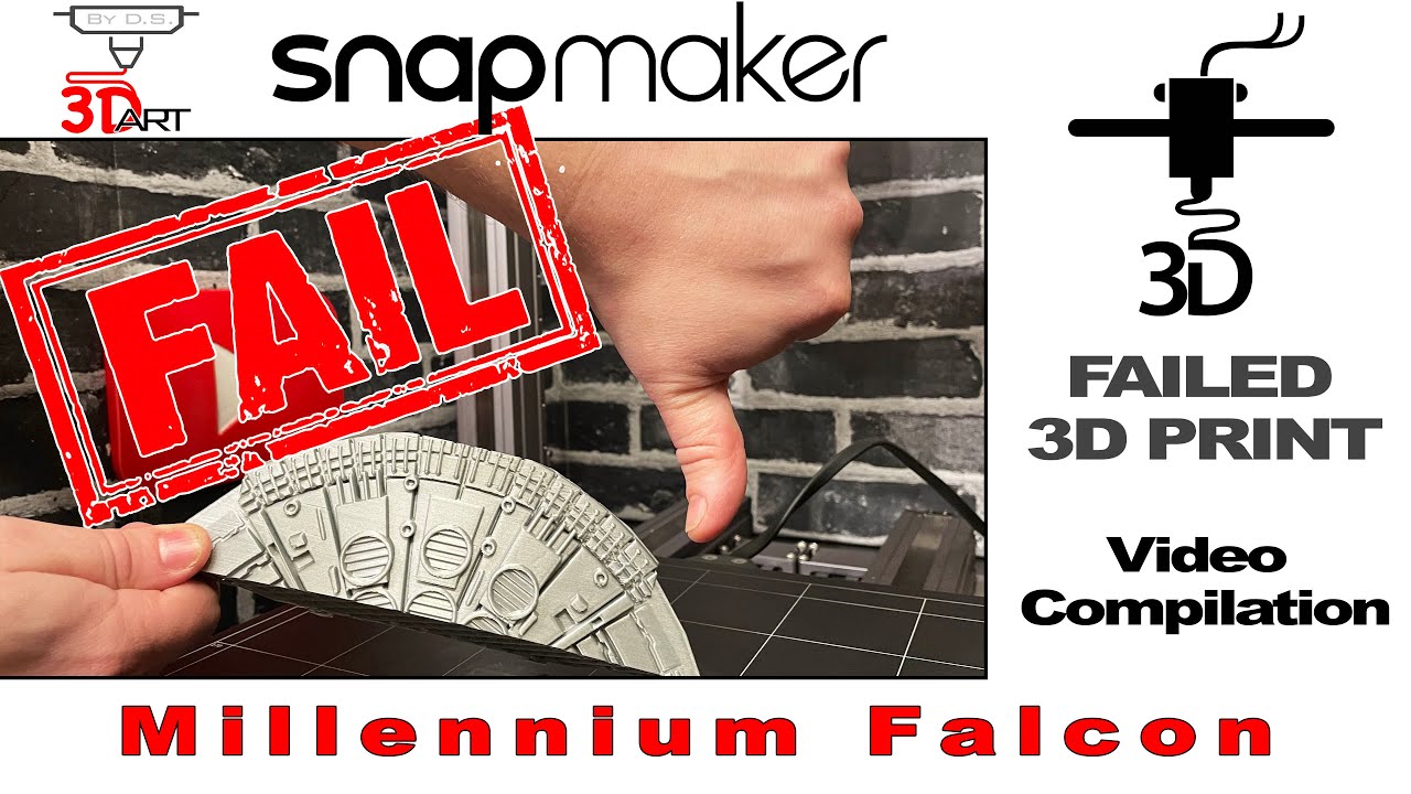 Video thumbnail for FAIL Millennium Falcon Time Lapse Snapmaker 2.0 A350