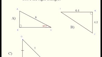 'Video thumbnail for Solve Right Triangle'