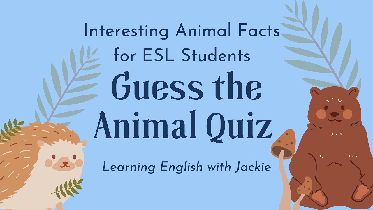 'Video thumbnail for Guess the Animal Quiz | Interesting Animal Facts for ESL Students'