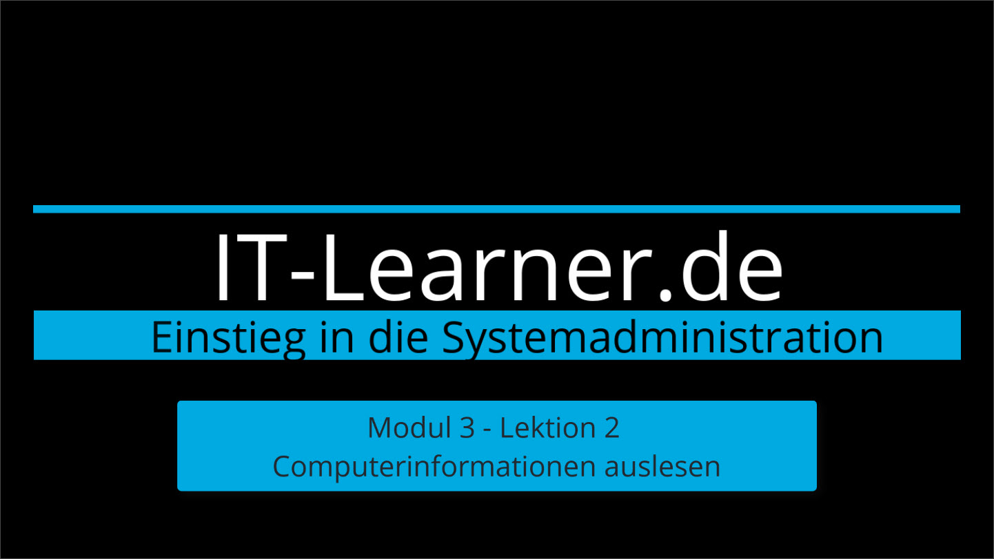 'Video thumbnail for So kannst du Computerinformationen auslesen'