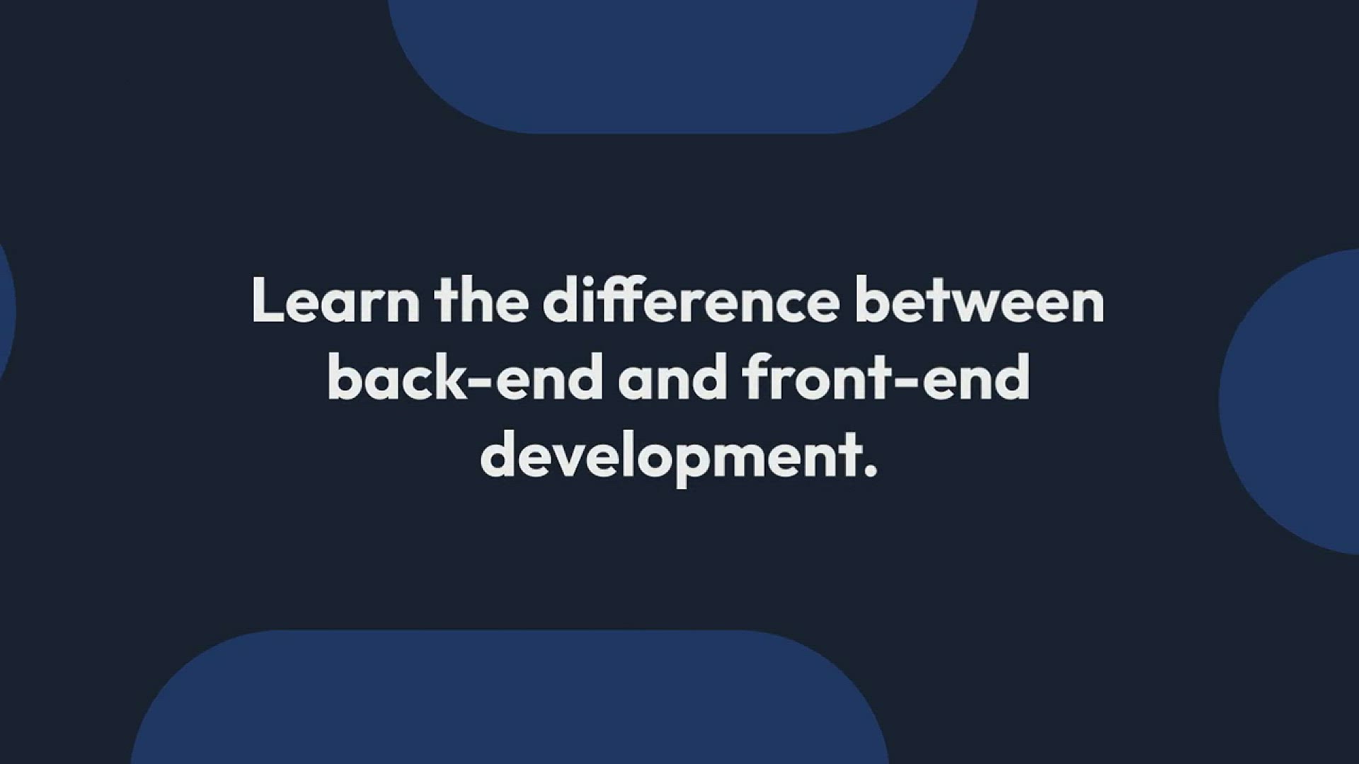 'Video thumbnail for Back-End vs Front-End Development: Beginner's Guide'