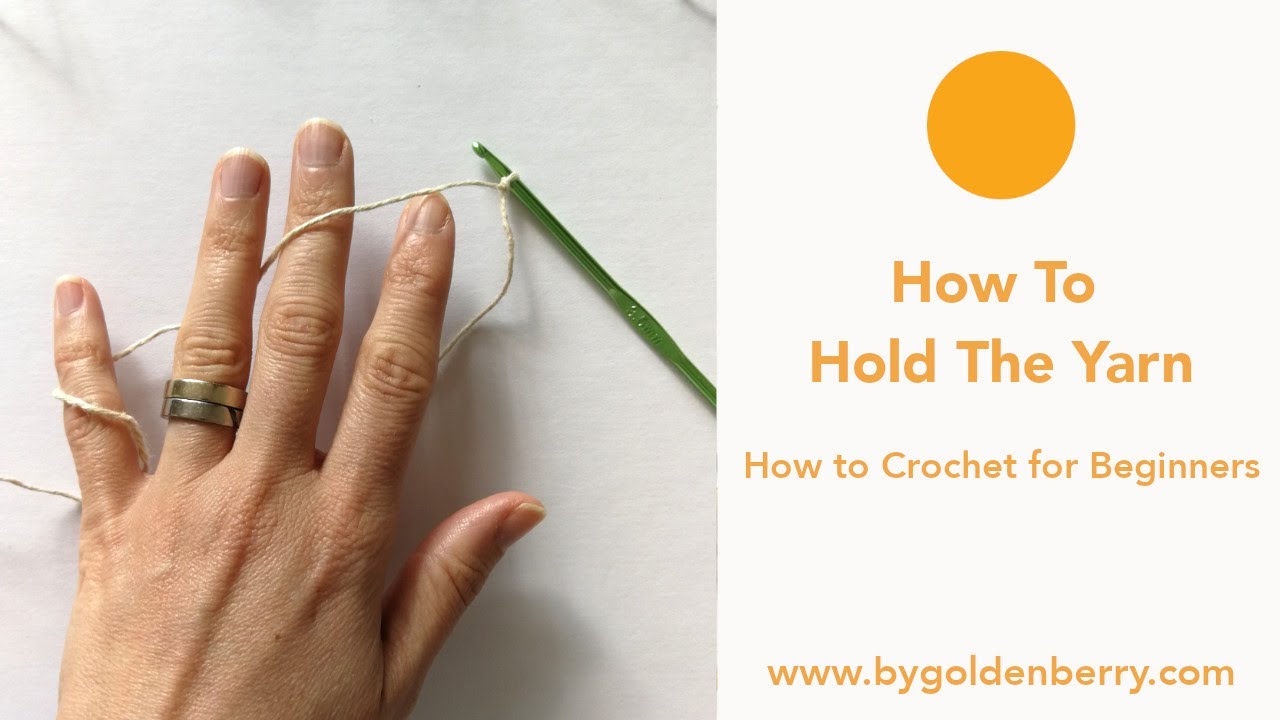 Video thumbnail for How to Hold Yarn or Wool When Crocheting | Crochet for Beginners - Tutorial Three