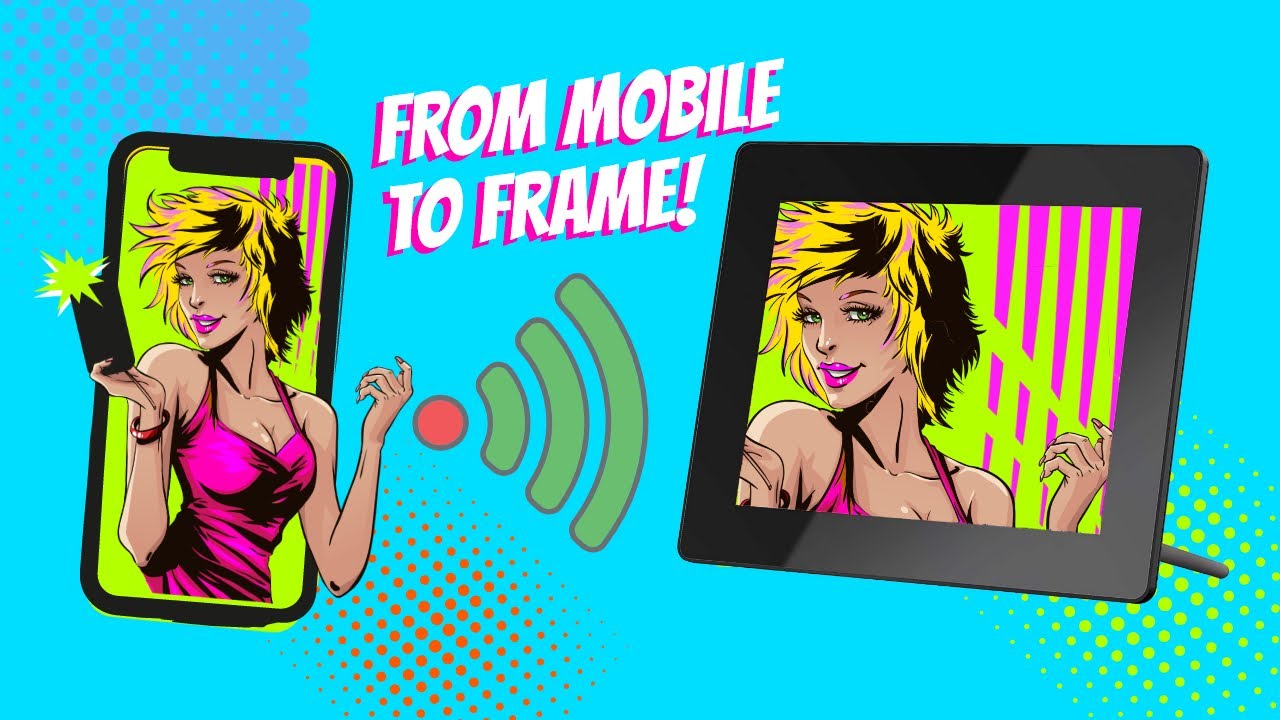 Video thumbnail for Send photos from your mobile to the Dragon Touch 8 inch Digital photo frame