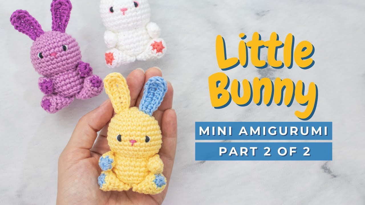 'Video thumbnail for How to crochet a bunny! Little Easter Bunny amigurumi tutorial pattern PART 2'