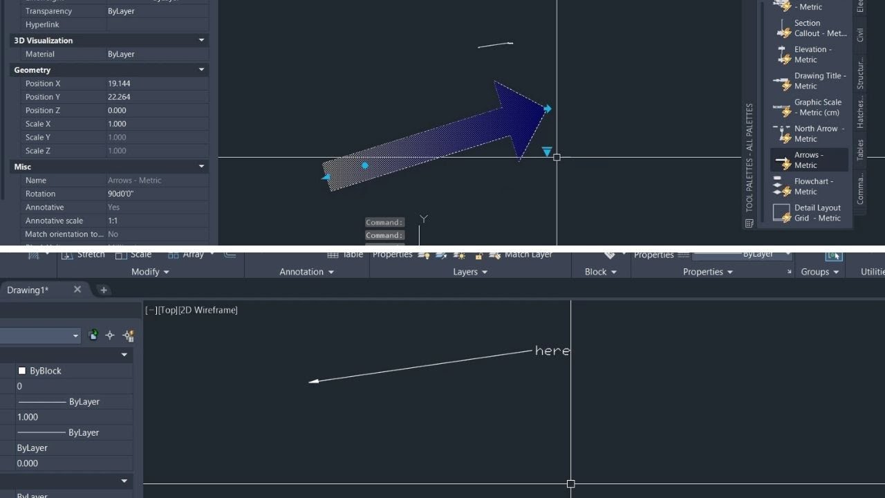 'Video thumbnail for How to draw an arrow in AutoCAD (2 ways)'