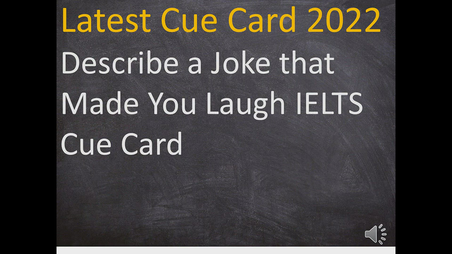 'Video thumbnail for Describe a Joke that Made You Laugh IELTS Cue Card'
