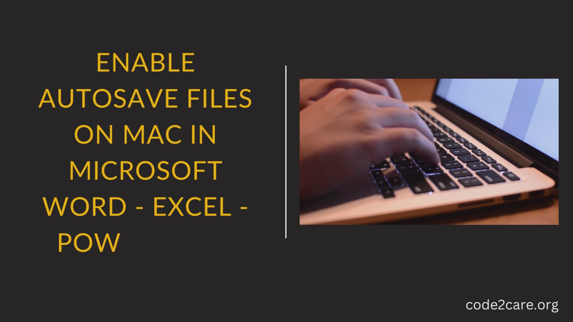 'Video thumbnail for ENABLE AUTOSAVE FILES ON MAC IN MICROSOFT WORD - EXCEL - PowerPoint'