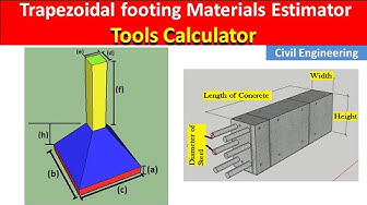 'Video thumbnail for How to estimate materials in trapezoidal footing with Column | Tools to calculate estimation'