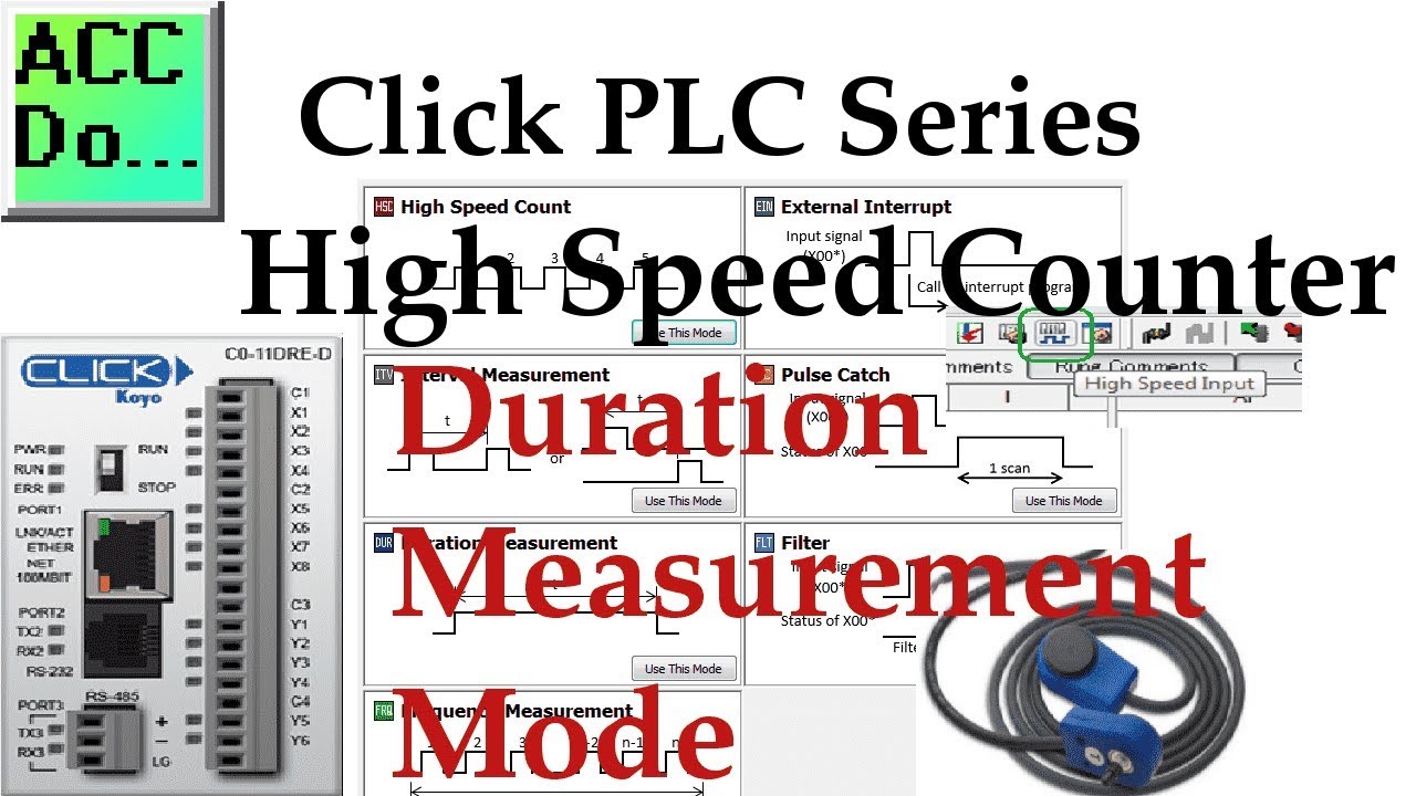 'Video thumbnail for Click PLC High Speed Counter Input Duration Measurement Mode'