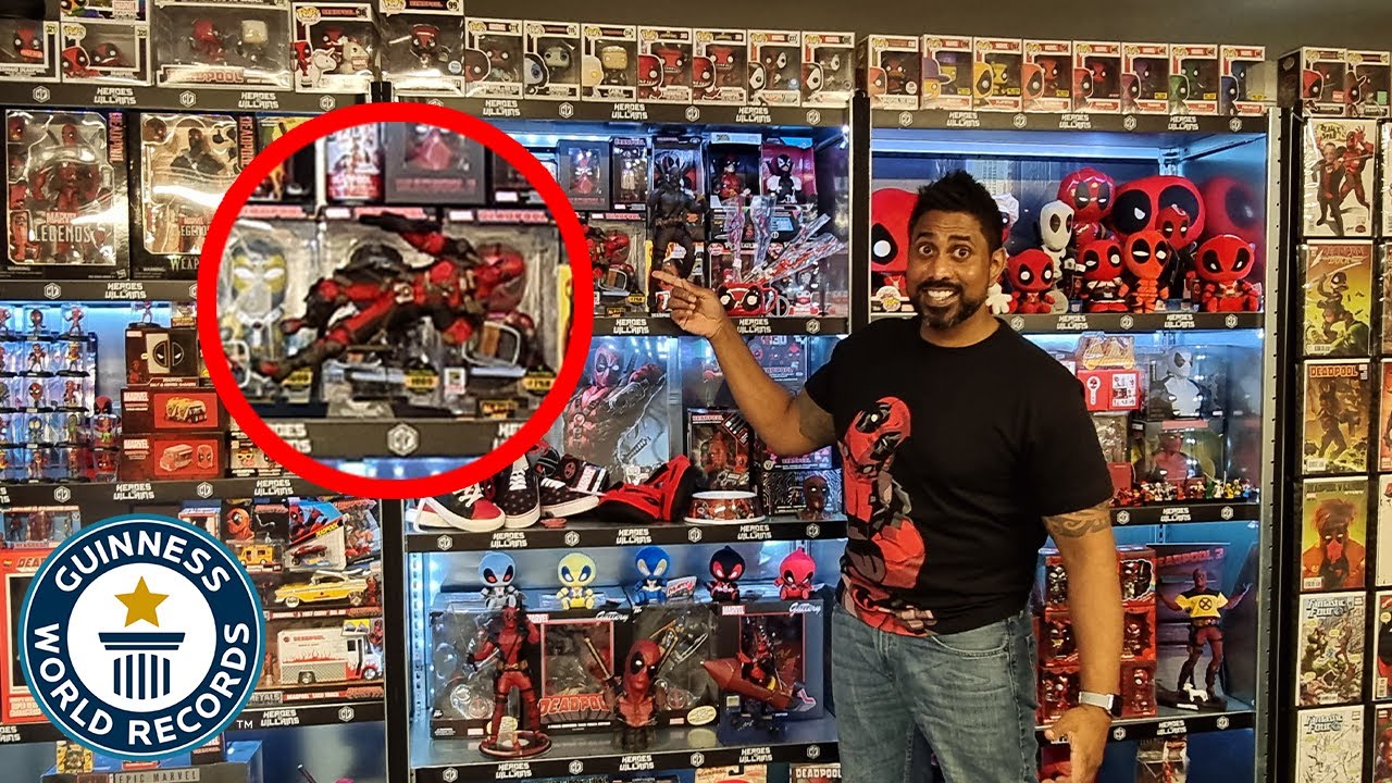 'Video thumbnail for Deadpool fan shows us around his amazing memorabilia collection'