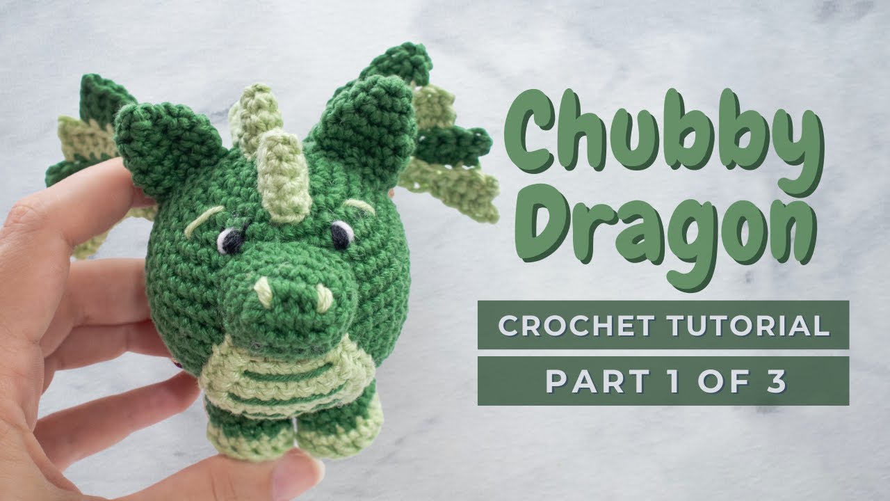 'Video thumbnail for Chubby dragon amigurumi PART 1. How to crochet a little dragon. Tutorial pattern'