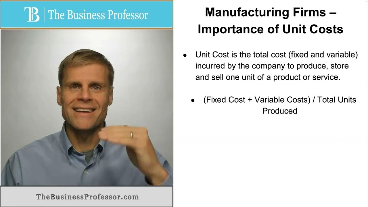 'Video thumbnail for Manufacturing Firms - Importance of Unit Costs'