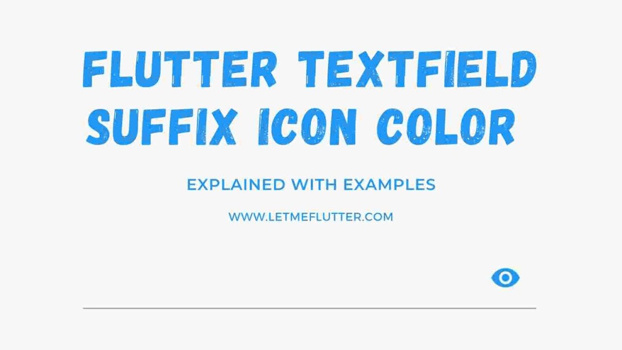 'Video thumbnail for Flutter Textfield Suffix Icon Color | Flutter Tutorial | Flutter For Beginners'