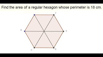 'Video thumbnail for Find the Area of a Regular Hexagon'