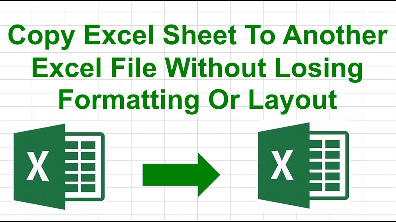 Video thumbnail for Excel Tutorial | Copy Excel Sheet To Another Excel File Without Losing Formatting Or Layout.