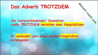 'Video thumbnail for obwohl - trotzdem - trotz'