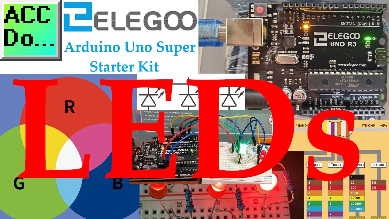 'Video thumbnail for Elegoo Arduino Uno Super Starter Kit LEDs'