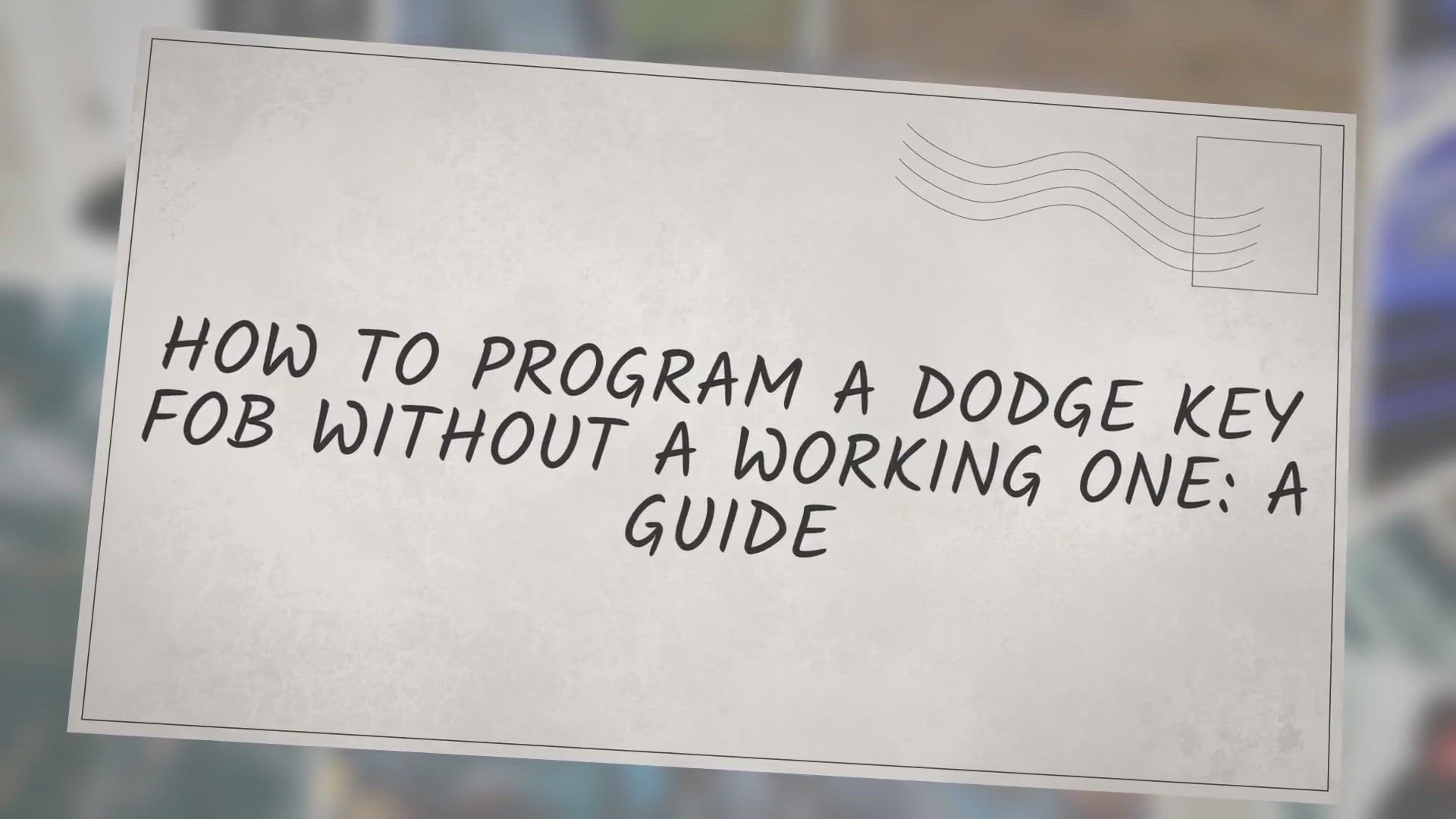 'Video thumbnail for HOW TO PROGRAM A DODGE KEY FOB WITHOUT A WORKING ONE: A GUIDE'