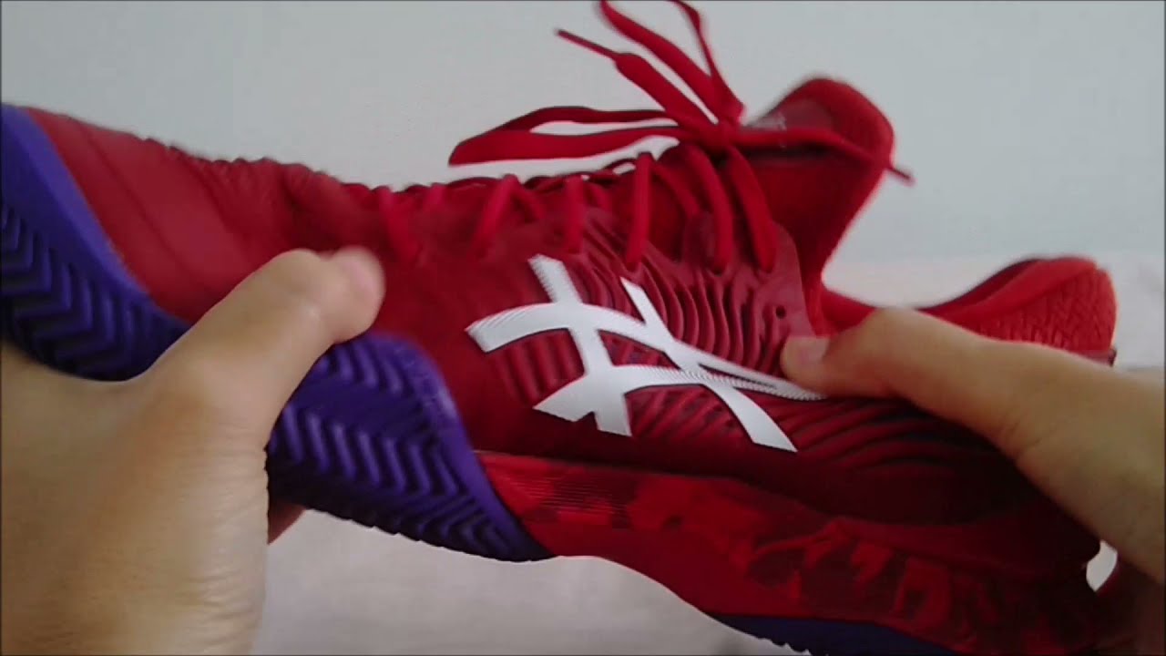 Video thumbnail for Asics Court FF vermelho para saibro