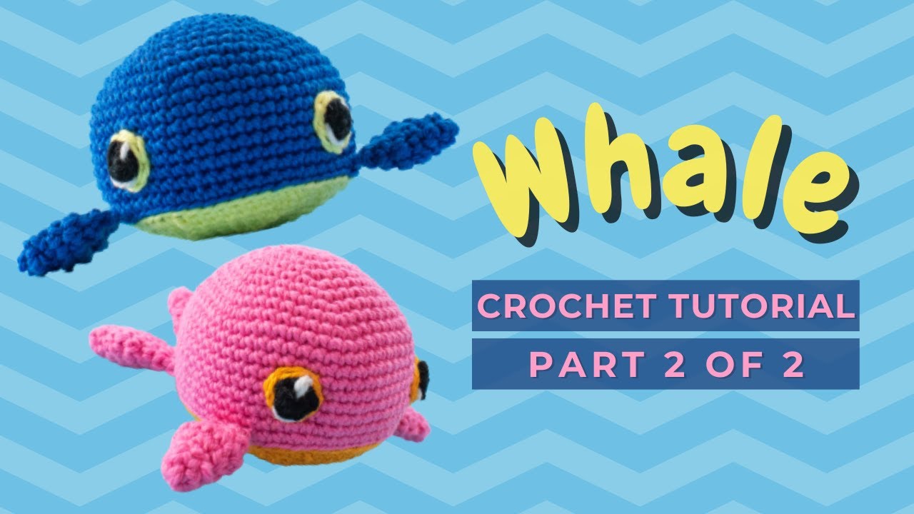 Video thumbnail for Crochet amigurumi whale for beginners   Whale crochet tutorial NO SEWING PART 2