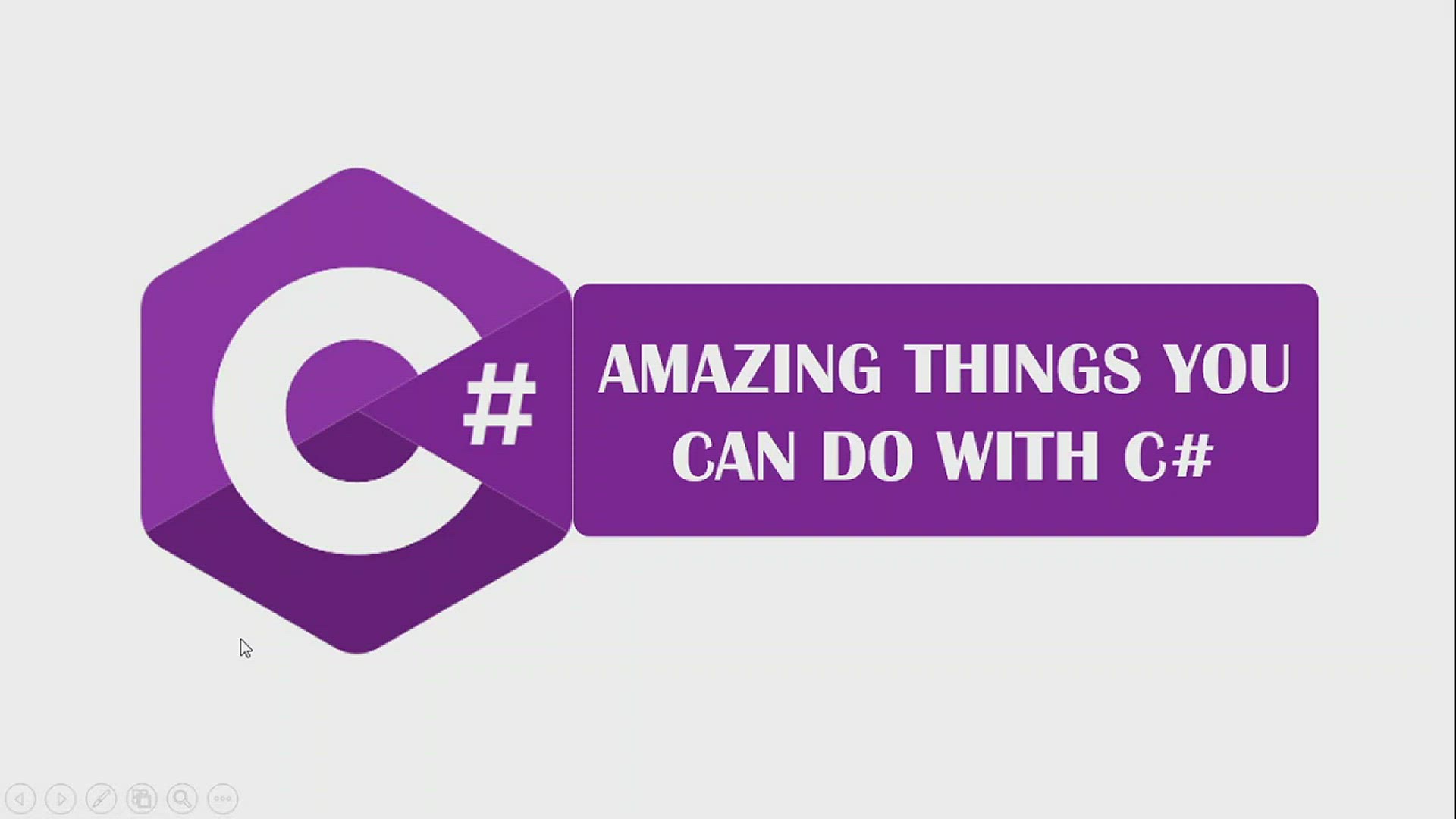 'Video thumbnail for What you can do with C#'