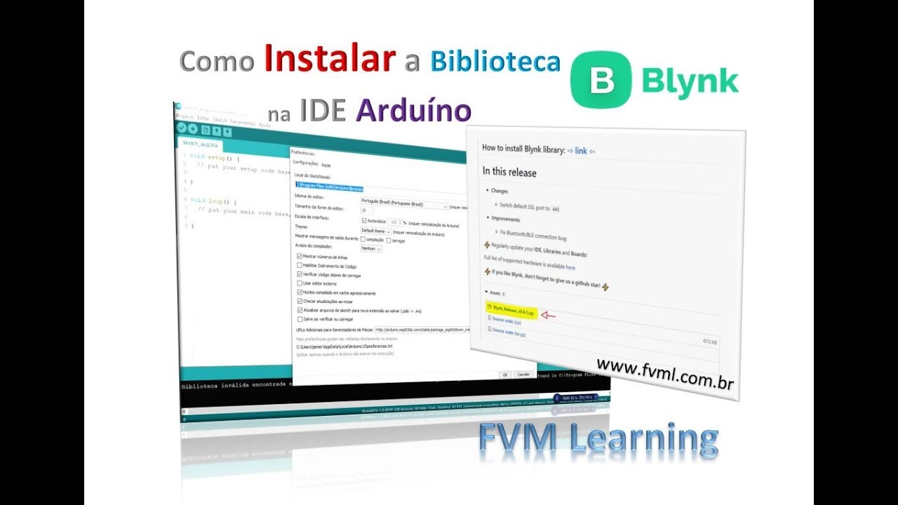 Video thumbnail for Como Instalar a Biblioteca Blynk na IDE Arduíno - Passo à Passo