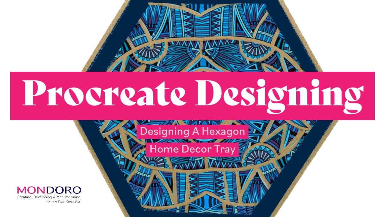 'Video thumbnail for Procreate Design - How to Design a Hexagon Tray with Procreate'