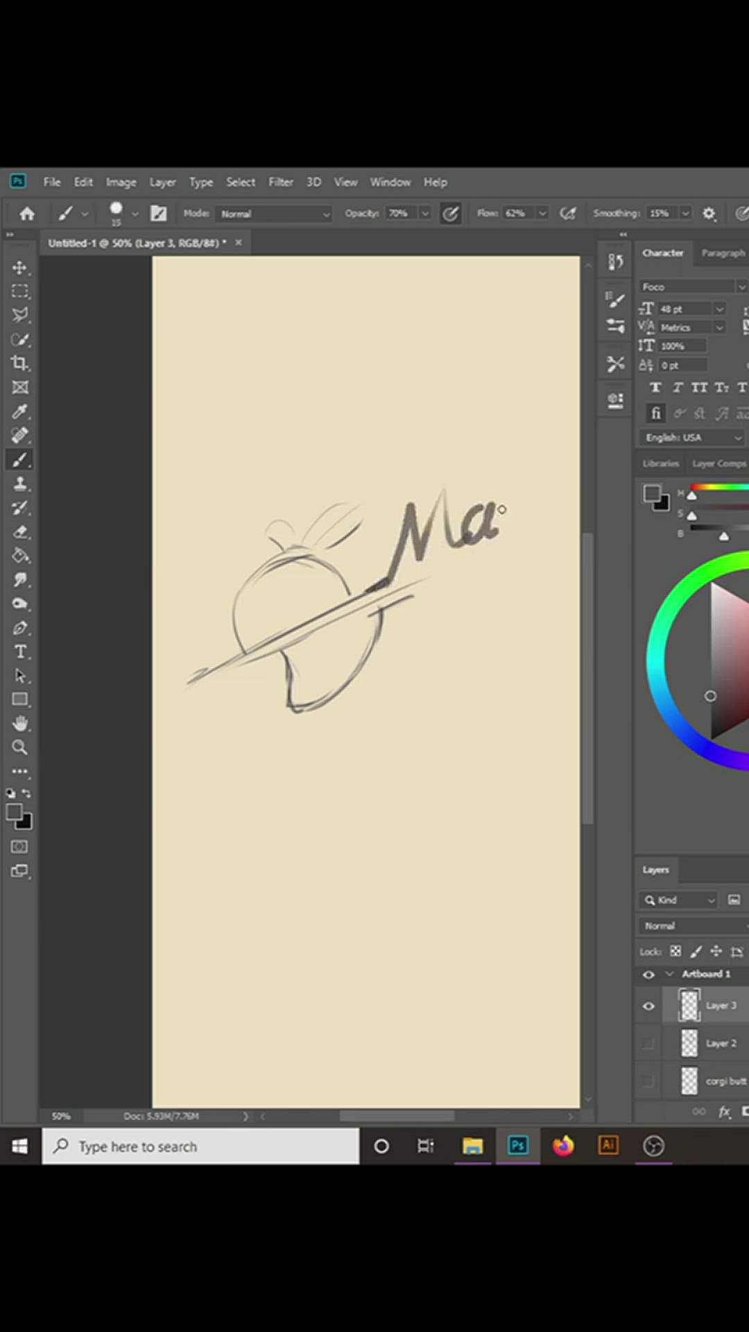 'Video thumbnail for Adobe illustrator- Fun mango ninja logo design- SPEED ART'