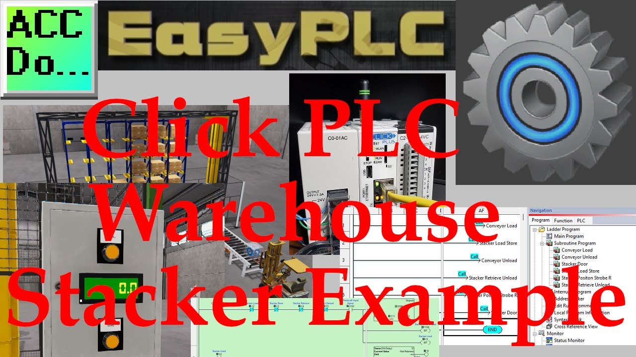 'Video thumbnail for Click PLC EasyPLC Warehouse Stacker Example'