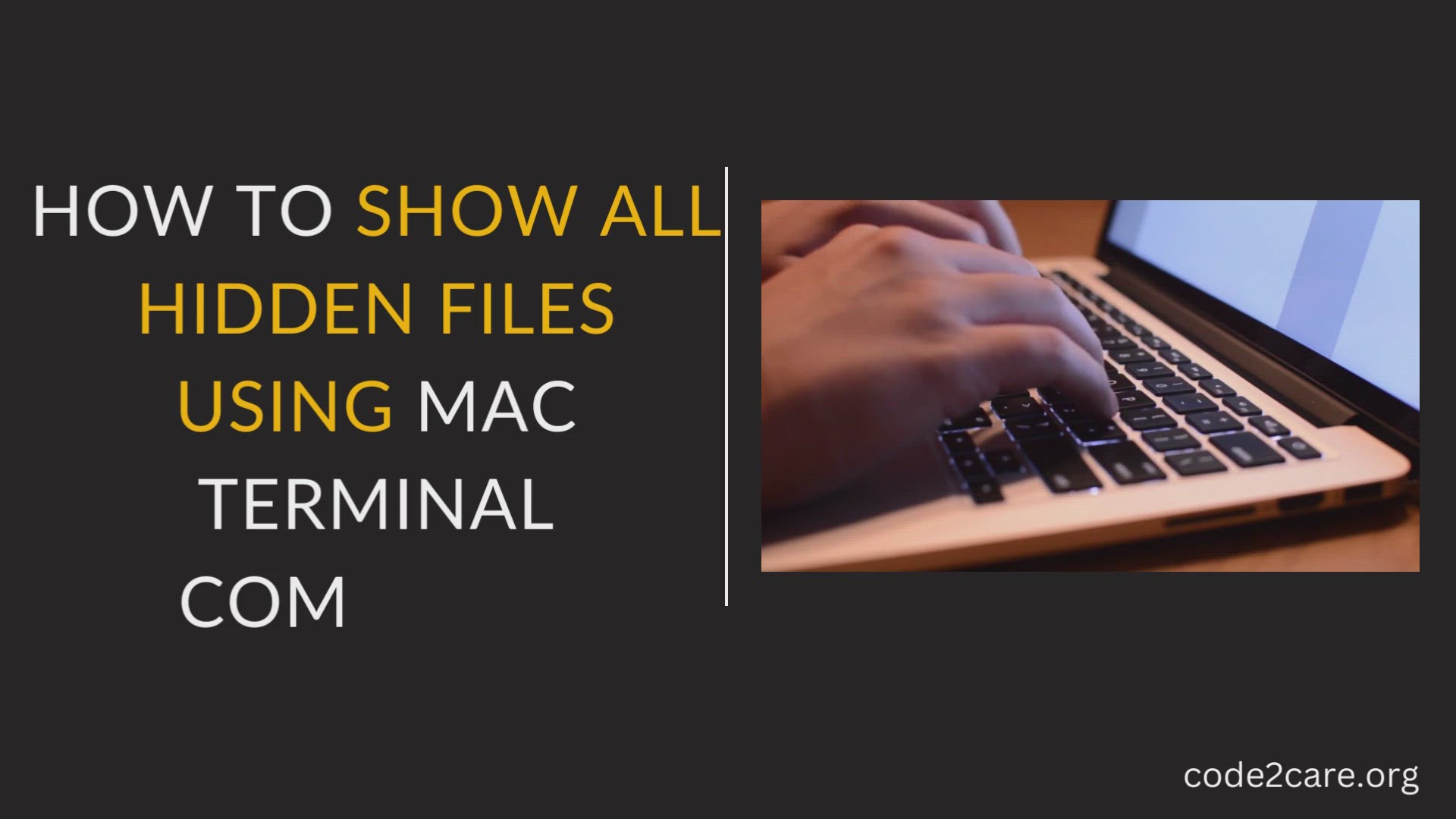 'Video thumbnail for How to show all hidden files using mac terminal ls command'