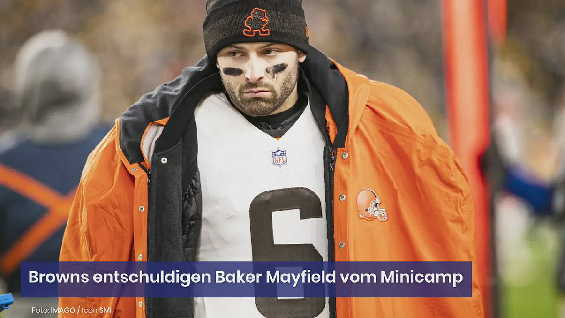 'Video thumbnail for Browns entschuldigen Baker Mayfield vom Minicamp'