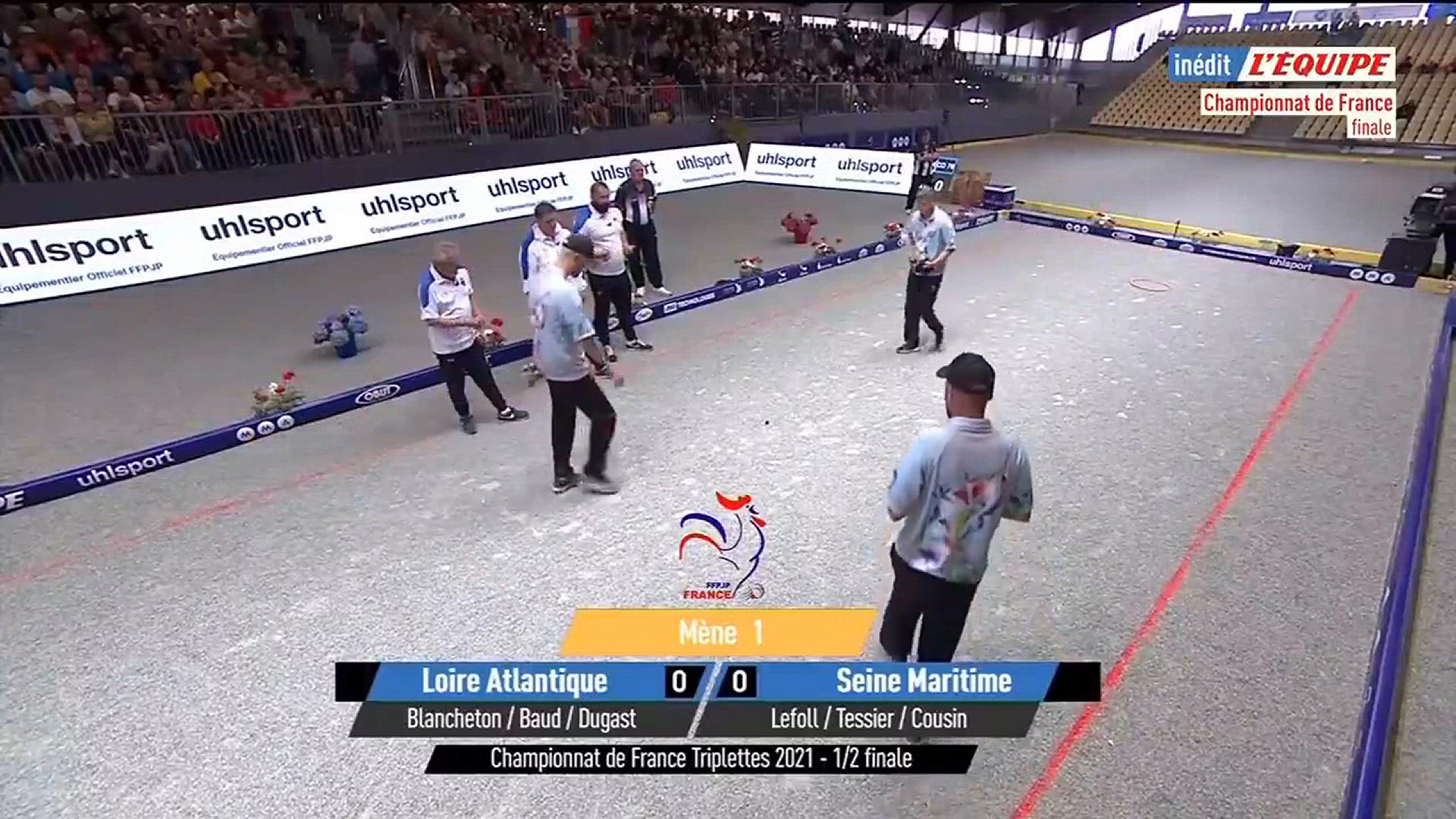 Video thumbnail for Pétanque équipe de Loire Atlantique ! Championnat de France triplettes demi finale ! Loire Atlantique vs Seine Maritime