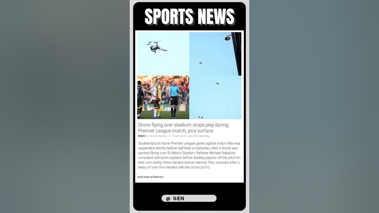 Video thumbnail for Drone Drama Halts Premier League Match - See the Photos! | #shorts #sports