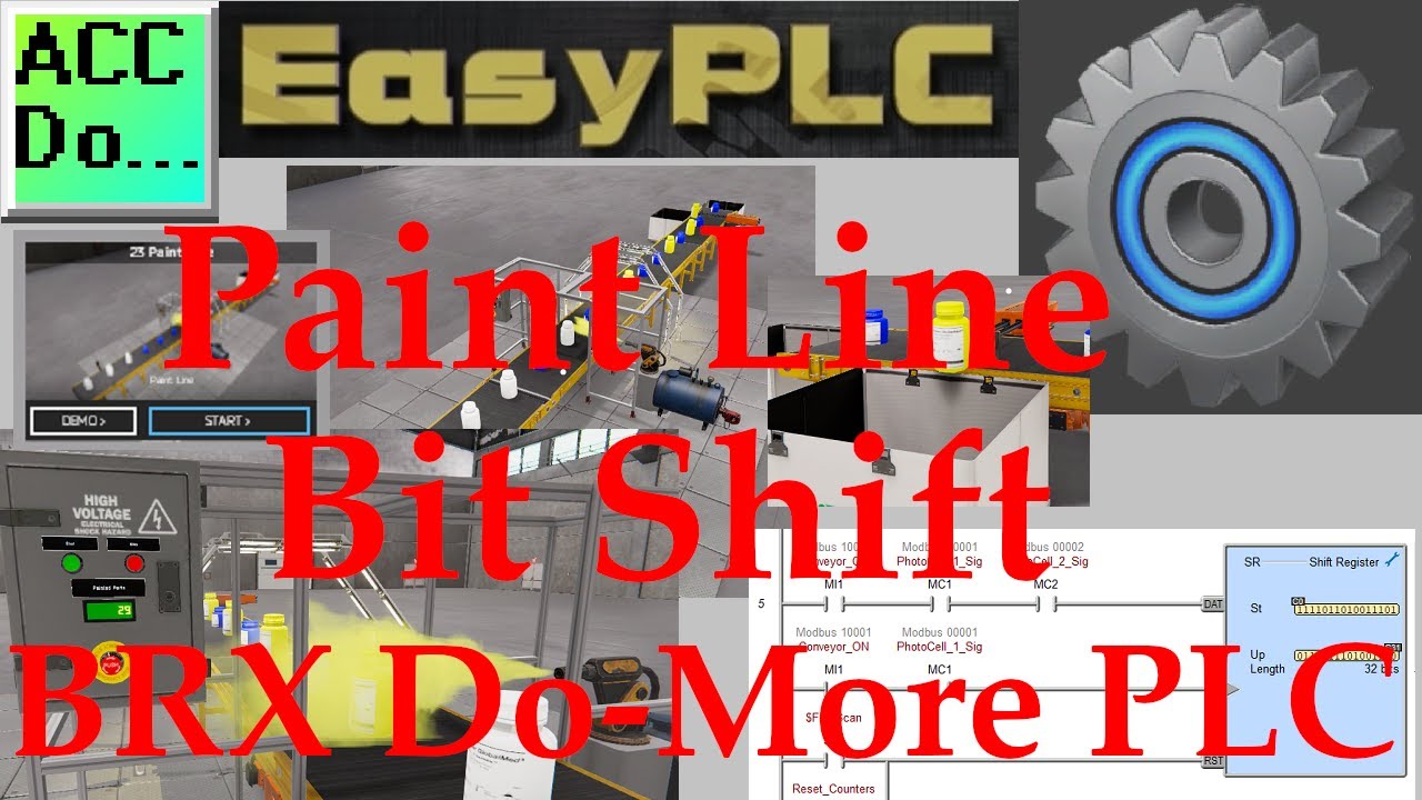 'Video thumbnail for EasyPLC Paint Line Bit Shift - BRX Do More PLC'