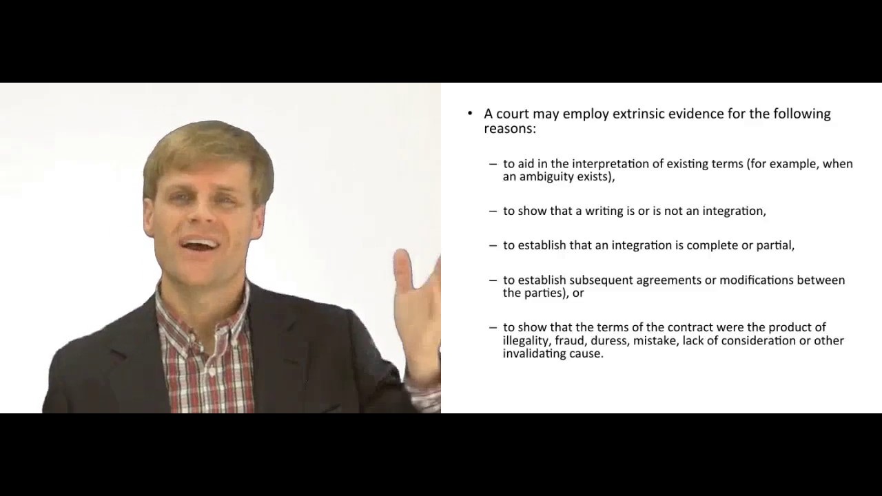 'Video thumbnail for Exceptions to the Parol Evidence Rule'