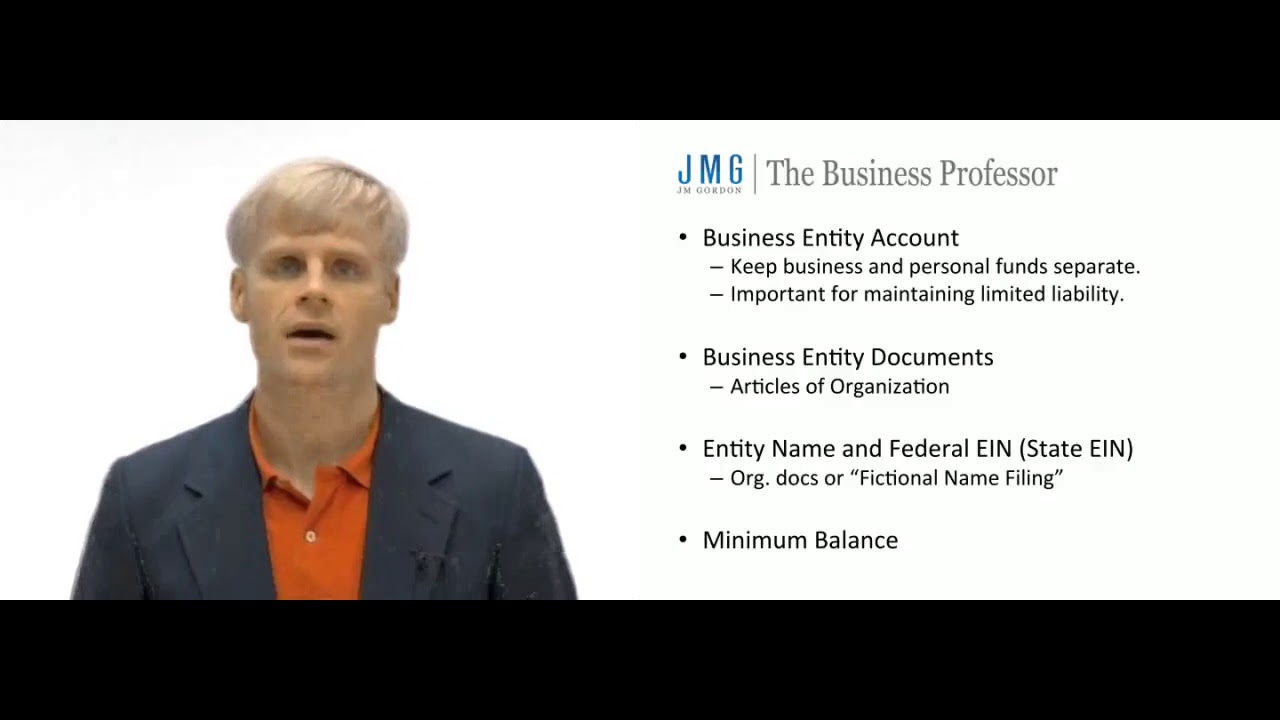 'Video thumbnail for Establishing a Business Bank Account'