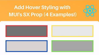 Video thumbnail for Add Hover Styling With MUI's SX Prop (4 Examples!)